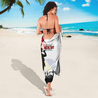 Tokelau ANZAC Day Sarong Lest We Forget Red Poppy Flowers and Soldier LT03 - Polynesian Pride