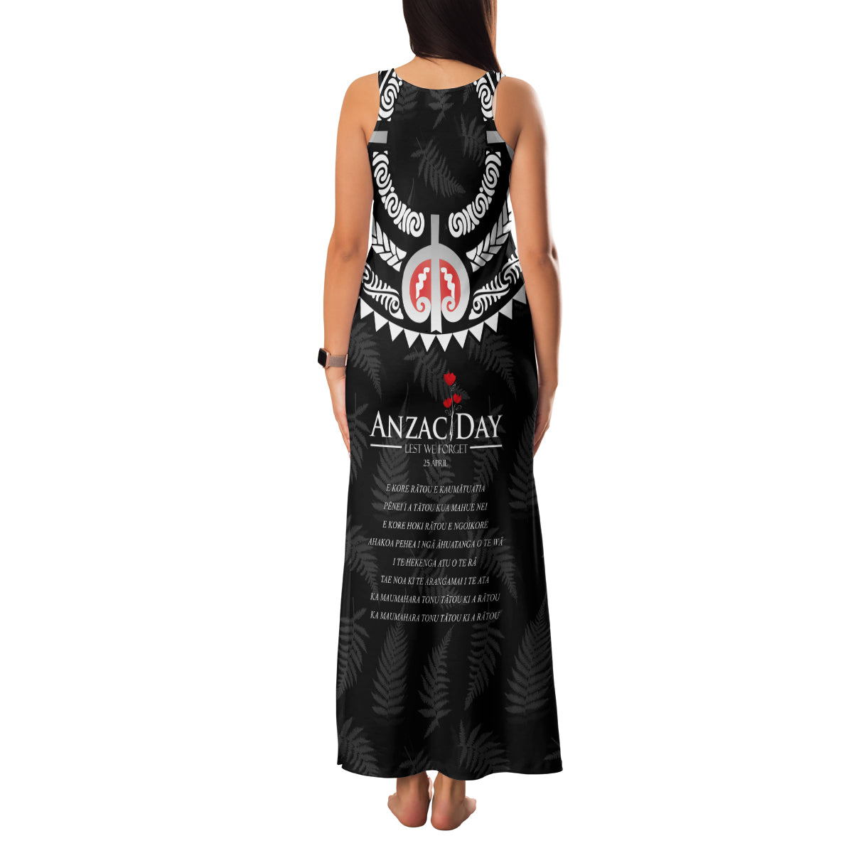 New Zealand ANZAC Day Family Matching Tank Maxi Dress and Hawaiian Shirt Lest We Forget Haka Dance Respect LT03 - Polynesian Pride