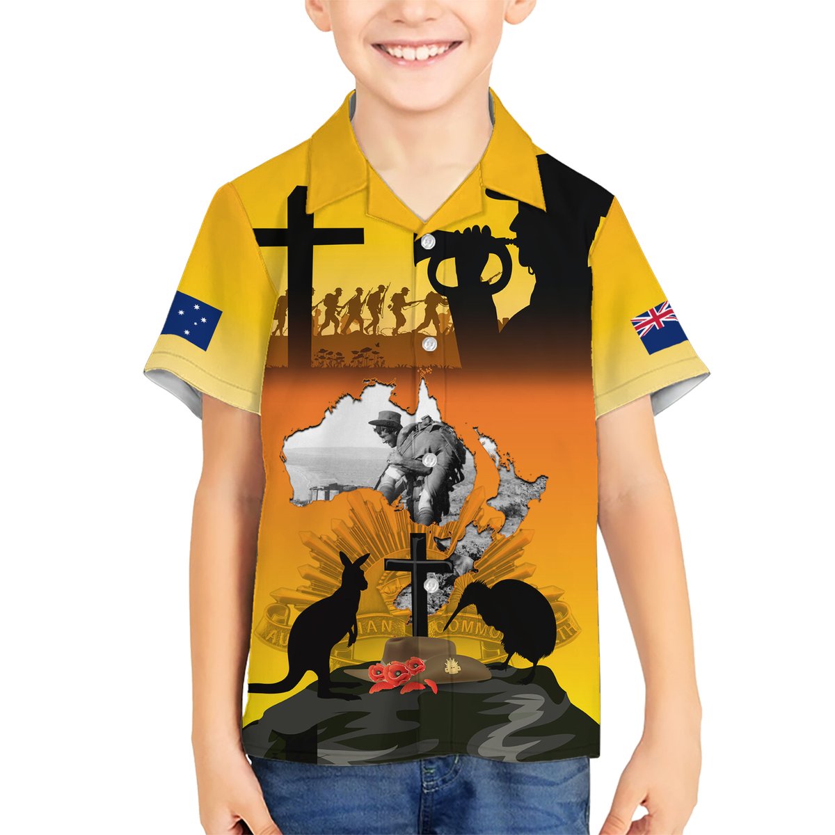 New Zealand and Australia ANZAC Day Hawaiian Shirt Gallipoli Lest We Forget LT03 - Polynesian Pride