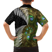 New Zealand Family Matching Puletasi and Hawaiian Shirt Koru Abstract Art and Silver Fern Maori Pattern LT03 - Polynesian Pride