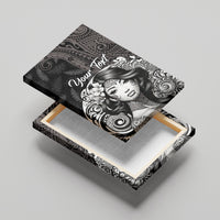 Custom New Zealand Women's Day Canvas Wall Art Maori Tribal Girl and Silver Fern Pattern LT03 - Polynesian Pride