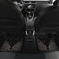 Custom New Zealand Women's Day Car Mats Maori Tribal Girl and Silver Fern Pattern LT03 Set 2pcs - Back Black - Polynesian Pride