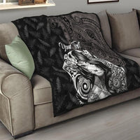 Custom New Zealand Women's Day Quilt Maori Tribal Girl and Silver Fern Pattern LT03 - Polynesian Pride