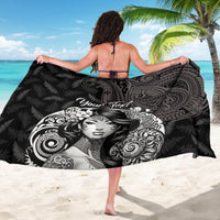 Custom New Zealand Women's Day Sarong Maori Tribal Girl and Silver Fern Pattern LT03 - Polynesian Pride