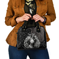 Custom New Zealand Women's Day Shoulder Handbag Maori Tribal Girl and Silver Fern Pattern LT03 - Polynesian Pride