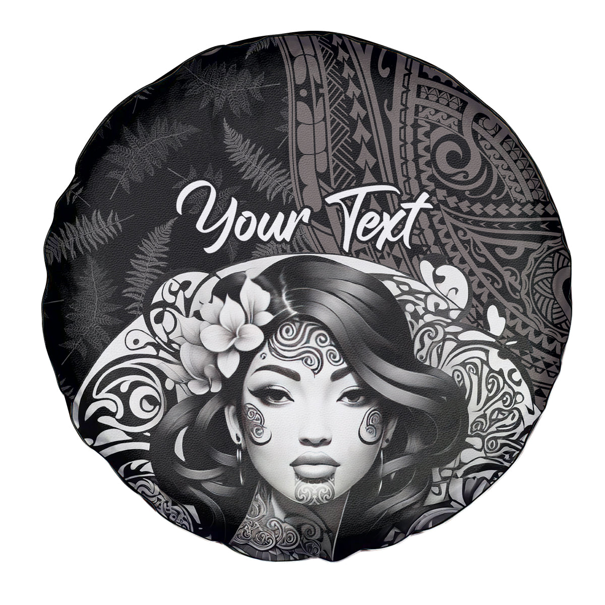 Custom New Zealand Women's Day Spare Tire Cover Maori Tribal Girl and Silver Fern Pattern LT03 - Polynesian Pride