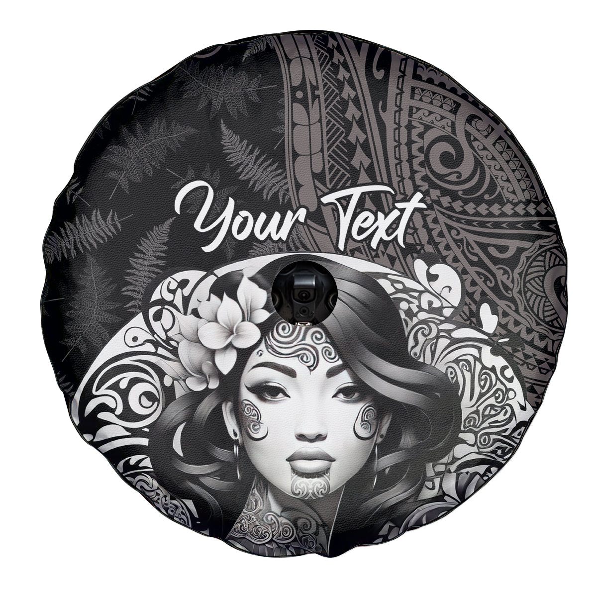 Custom New Zealand Women's Day Spare Tire Cover Maori Tribal Girl and Silver Fern Pattern LT03 - Polynesian Pride