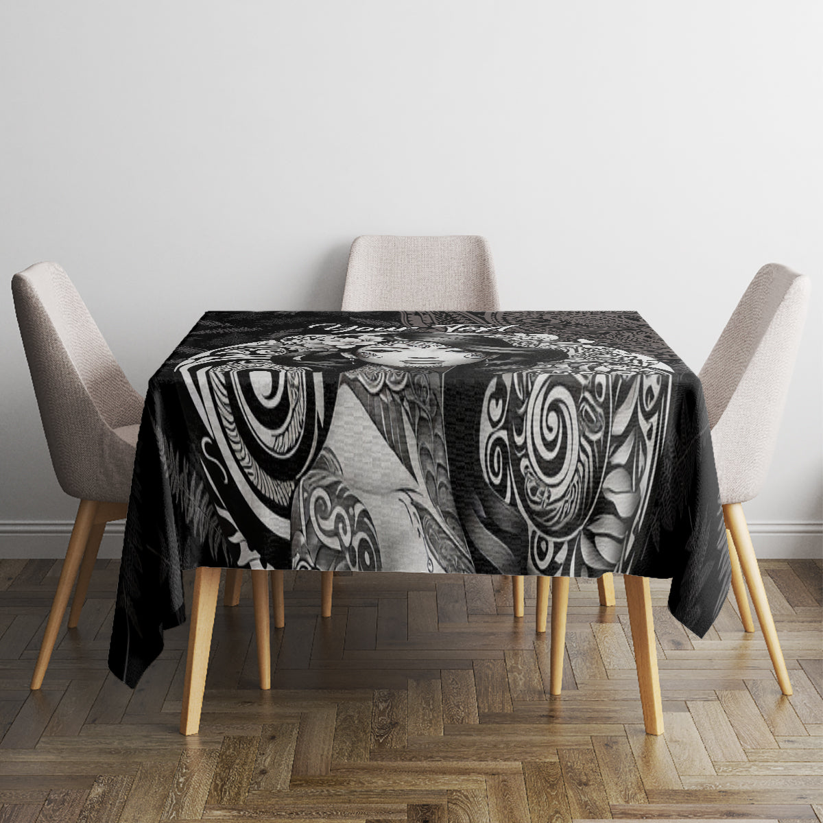 Custom New Zealand Women's Day Tablecloth Maori Tribal Girl and Silver Fern Pattern LT03 - Polynesian Pride