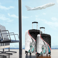 New Zealand Luggage Cover Manaia Fern and Koru Maori Pattern