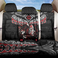 New Zealand Maori Girl Back Car Seat Cover Silver Fern and Koru Pattern LT03 One Size Black - Polynesian Pride