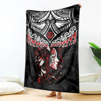 New Zealand Maori Girl Blanket Silver Fern and Koru Pattern LT03 - Polynesian Pride