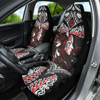 New Zealand Maori Girl Car Seat Cover Silver Fern and Koru Pattern LT03 - Polynesian Pride