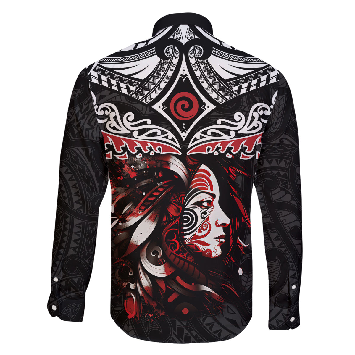New Zealand Maori Girl Family Matching Puletasi and Hawaiian Shirt Silver Fern and Koru Pattern LT03 - Polynesian Pride