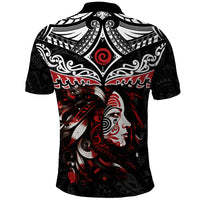 New Zealand Maori Girl Polo Shirt - Silver Fern and Koru Pattern LT03 - Polynesian Pride