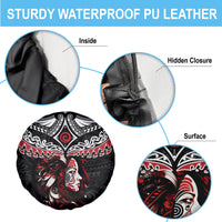 New Zealand Maori Girl Spare Tire Cover Silver Fern and Koru Pattern LT03 - Polynesian Pride