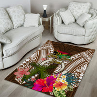 Vanuatu Selebretem 44th Indipendens Dei Area Rug Yumi Pig Tusk and Namele Fern