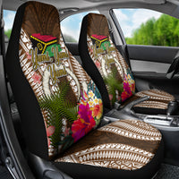 Vanuatu Selebretem 44th Indipendens Dei Car Seat Cover Yumi Pig Tusk and Namele Fern LT03 - Polynesian Pride