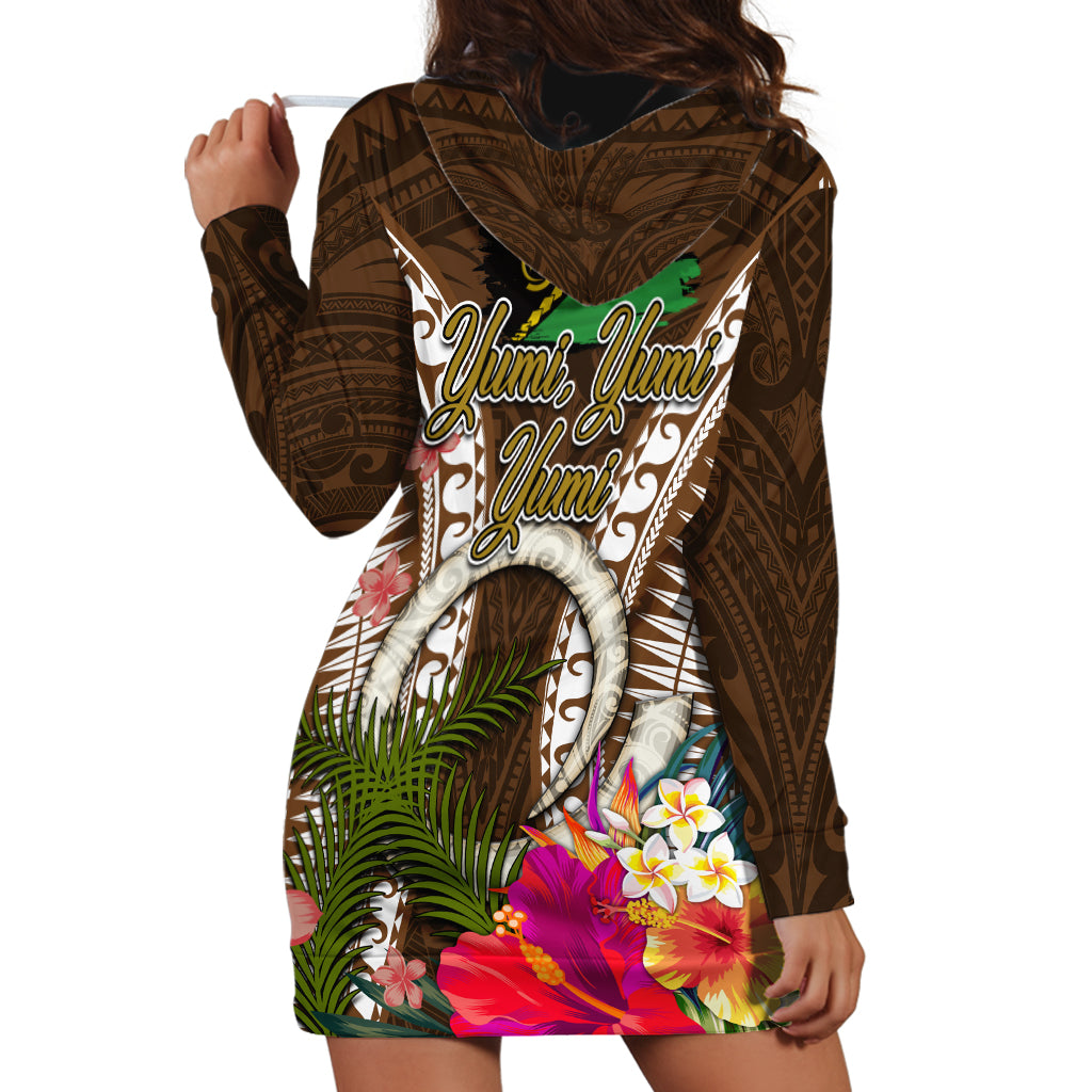 Vanuatu Selebretem 44th Indipendens Dei Hoodie Dress Yumi Pig Tusk and Namele Fern LT03 - Polynesian Pride