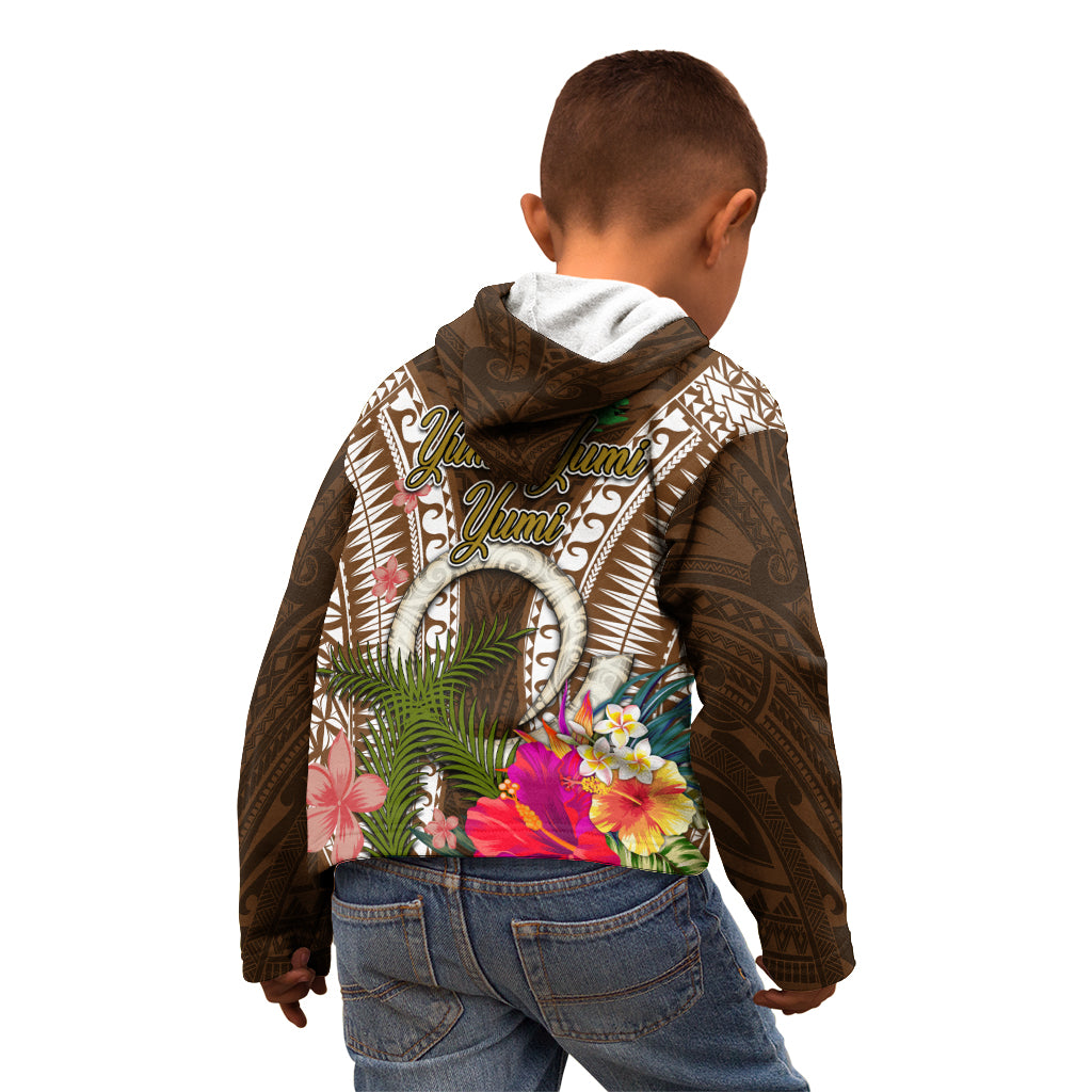 Vanuatu Selebretem 44th Indipendens Dei Kid Hoodie Yumi Pig Tusk and Namele Fern LT03 - Polynesian Pride