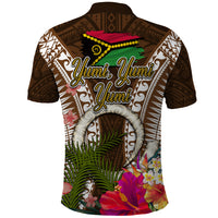 Vanuatu Selebretem 44th Indipendens Dei Polo Shirt Yumi Pig Tusk and Namele Fern LT03 - Polynesian Pride