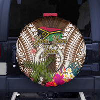Vanuatu Selebretem 44th Indipendens Dei Spare Tire Cover Yumi Pig Tusk and Namele Fern LT03 - Polynesian Pride