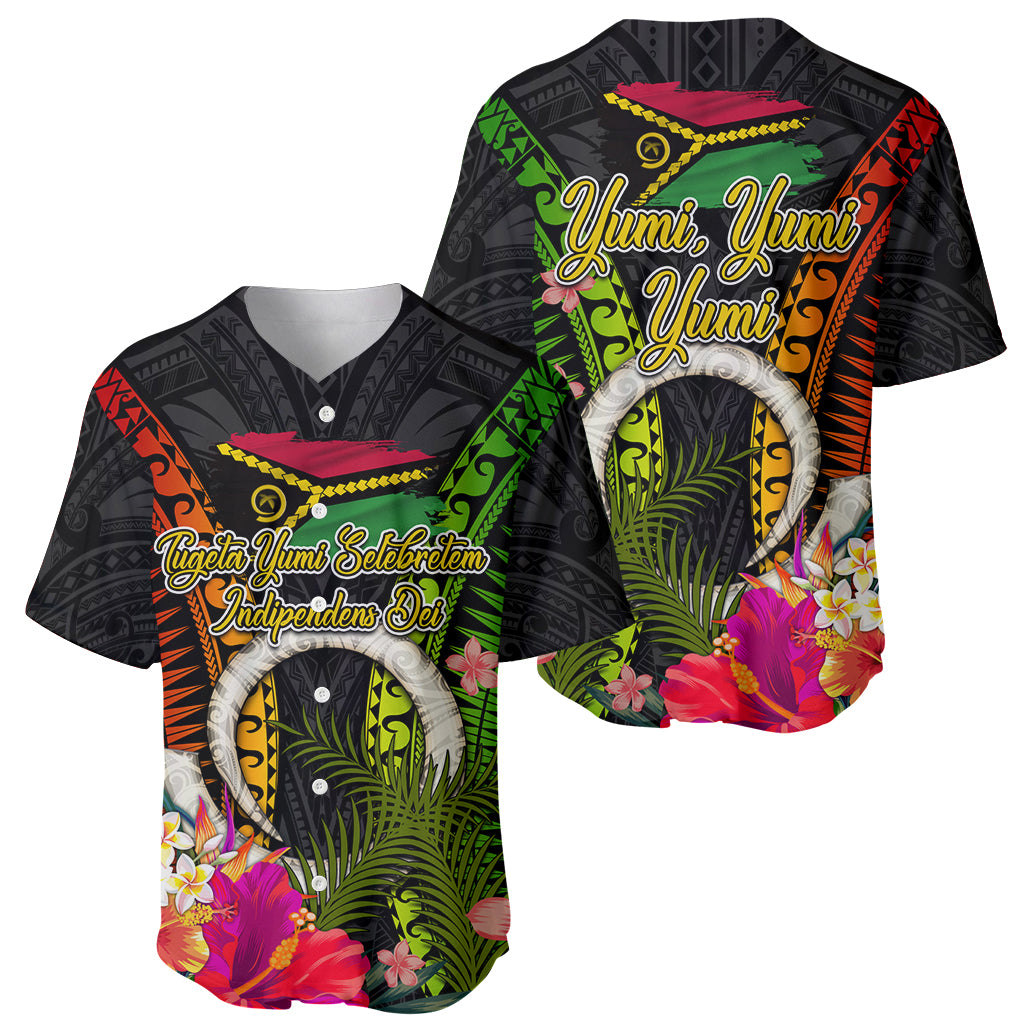 Vanuatu Independence Day Baseball Jersey Tugeta Yumi Selebretem Indipendens Dei LT03 - Polynesian Pride
