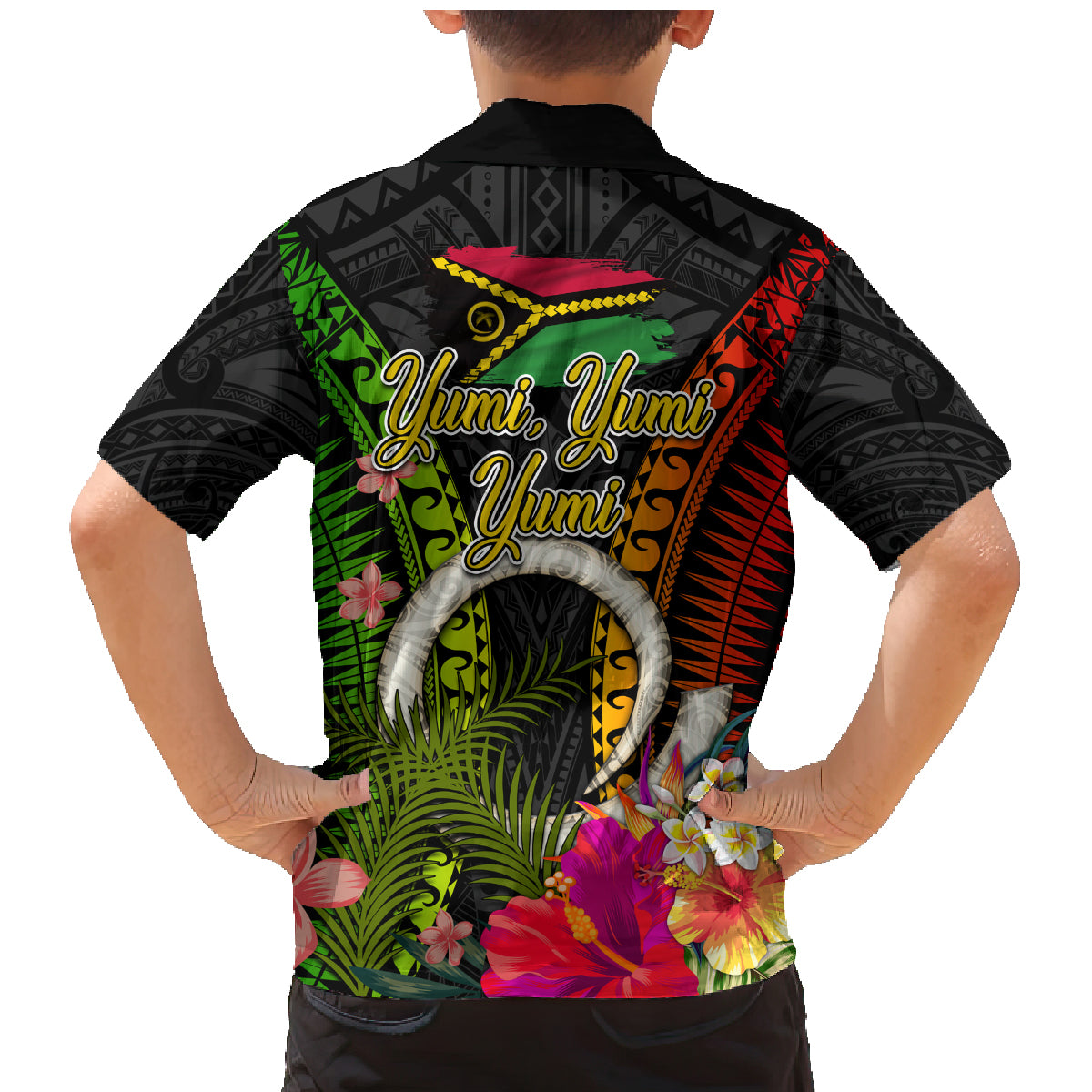 Vanuatu Independence Day Family Matching Mermaid Dress and Hawaiian Shirt Tugeta Yumi Selebretem Indipendens Dei LT03 - Polynesian Pride