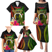 Vanuatu Independence Day Family Matching Puletasi and Hawaiian Shirt Tugeta Yumi Selebretem Indipendens Dei LT03 - Polynesian Pride