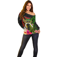 Vanuatu Independence Day Off Shoulder Sweater Tugeta Yumi Selebretem Indipendens Dei