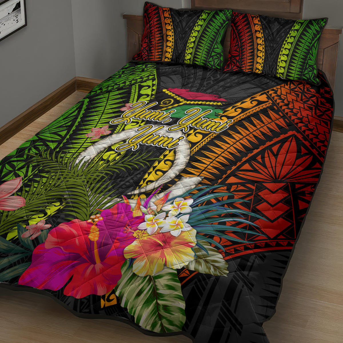 Vanuatu Independence Day Quilt Bed Set Tugeta Yumi Selebretem Indipendens Dei