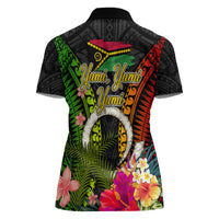 Vanuatu Independence Day Women Polo Shirt Tugeta Yumi Selebretem Indipendens Dei LT03 - Polynesian Pride