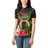 Vanuatu Independence Day Women Polo Shirt Tugeta Yumi Selebretem Indipendens Dei LT03 - Polynesian Pride