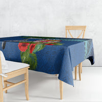 Personalised Fiji Independence Day Tablecloth Fijian Coat of Arms Palm and Hibiscus Tapa Pattern LT03 - Polynesian Pride