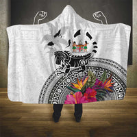 Fiji Iguana Hooded Blanket Tapa Tribal Tattoo and Hibiscus LT03 - Polynesian Pride