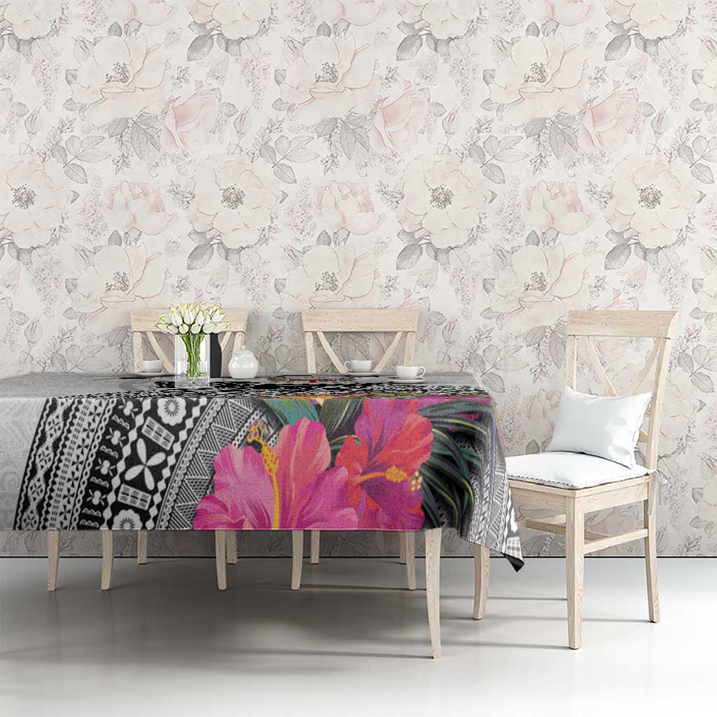 Fiji Iguana Tablecloth Tapa Tribal Tattoo and Hibiscus LT03 - Polynesian Pride