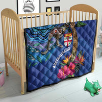 Fiji and Australia Together Quilt Aboriginal Kangaroo and Tapa Tribal Hibiscus LT03 - Polynesian Pride
