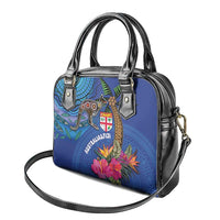 Fiji and Australia Together Shoulder Handbag Aboriginal Kangaroo and Tapa Tribal Hibiscus LT03 - Polynesian Pride