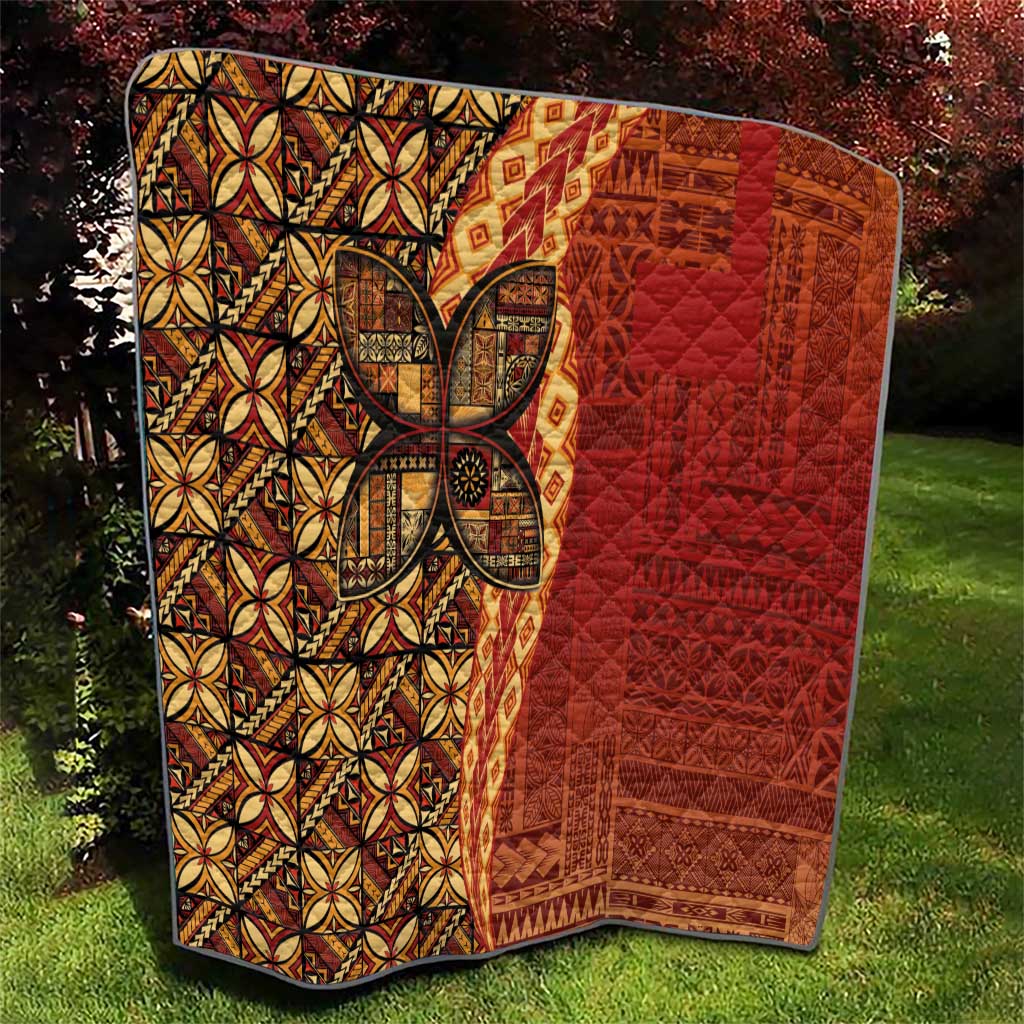 Samoan Pacific Tribal Flower Geometric Art Tattoos Quilt Siapo Pattern Flame Sunset LT03 - Polynesian Pride