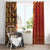 Samoan Pacific Tribal Flower Geometric Art Tattoos Window Curtain Siapo Pattern Flame Sunset - Polynesian Pride