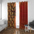 Samoan Pacific Tribal Flower Geometric Art Tattoos Window Curtain Siapo Pattern Flame Sunset - Polynesian Pride