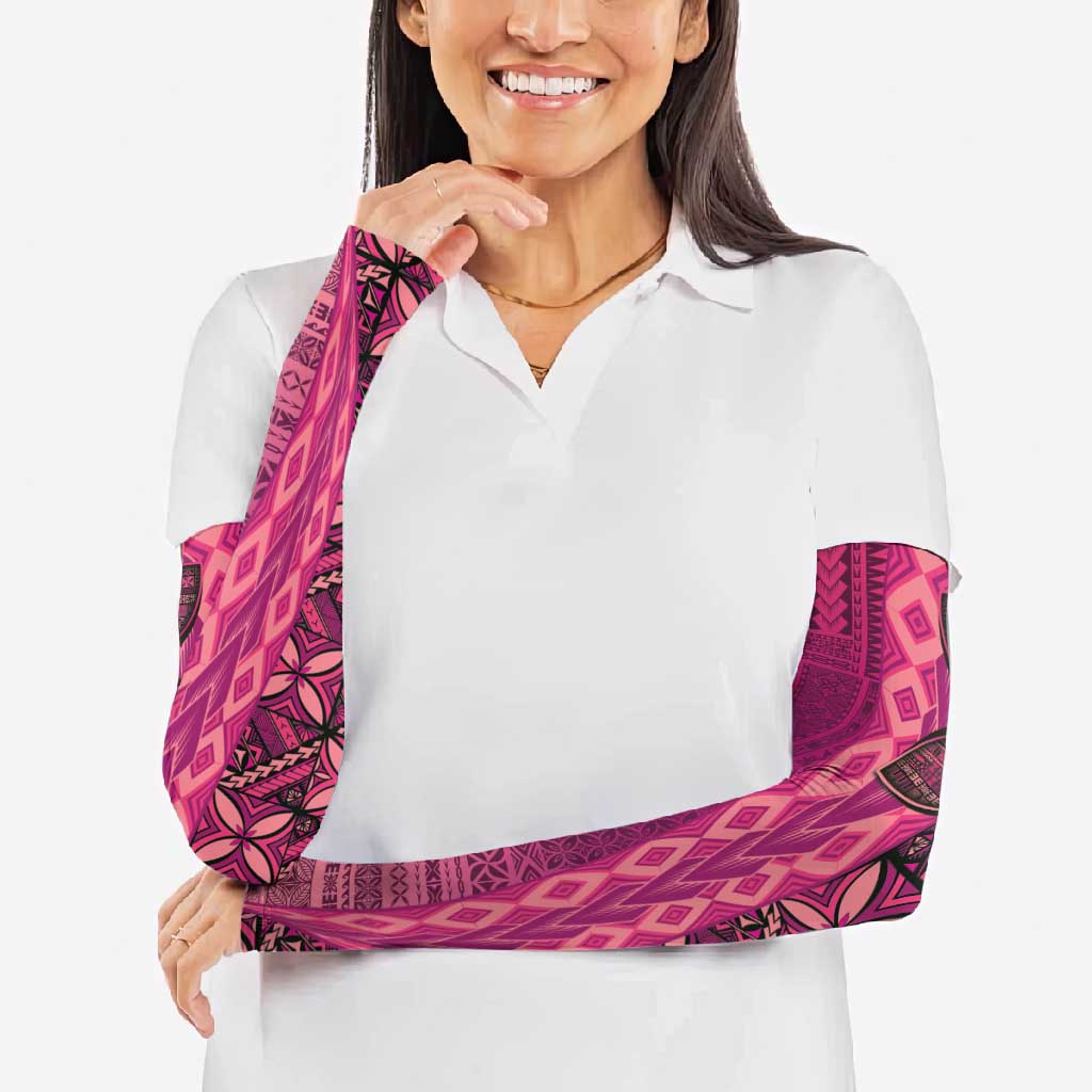 Samoan Pacific Tribal Flower Geometric Art Tattoos Arm Sleeves Siapo Pattern Romantic Rose - Polynesian Pride