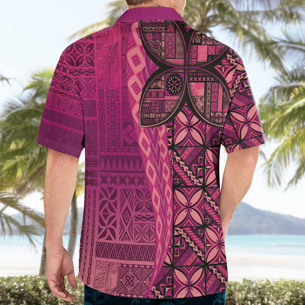 Samoan Pacific Tribal Flower Geometric Art Tattoos Hawaiian Shirt Siapo Pattern Romantic Rose - Polynesian Pride