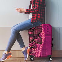 Samoan Pacific Tribal Flower Geometric Art Tattoos Luggage Cover Siapo Pattern Romantic Rose - Polynesian Pride