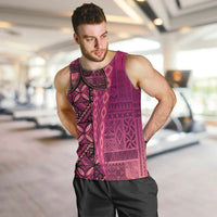 Samoan Pacific Tribal Flower Geometric Art Tattoos Men Tank Top Siapo Pattern Romantic Rose - Polynesian Pride