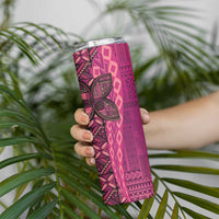 Samoan Pacific Tribal Flower Geometric Art Tattoos Skinny Tumbler Siapo Pattern Romantic Rose LT03 - Polynesian Pride