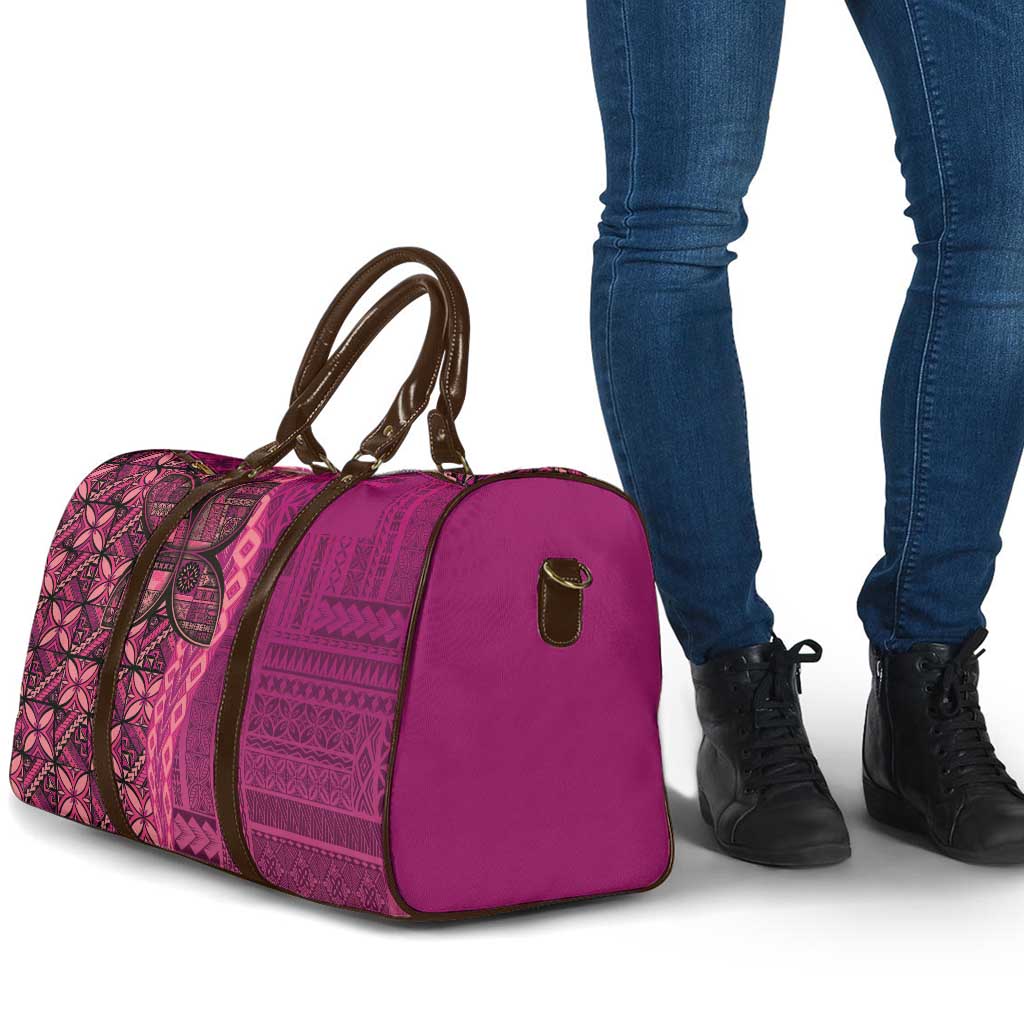 Samoan Pacific Tribal Flower Geometric Art Tattoos Travel Bag Siapo Pattern Romantic Rose - Polynesian Pride