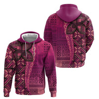 Samoan Pacific Tribal Flower Geometric Art Tattoos Zip Hoodie Siapo Pattern Romantic Rose LT03 - Polynesian Pride