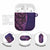 Samoan Pacific Tribal Flower Geometric Art Tattoos AirPods Case Siapo Pattern Purple Haze - Polynesian Pride