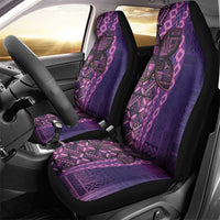 Samoan Pacific Tribal Flower Geometric Art Tattoos Car Seat Cover Siapo Pattern Purple Haze LT03 - Polynesian Pride