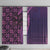 Samoan Pacific Tribal Flower Geometric Art Tattoos Window Curtain Siapo Pattern Purple Haze - Polynesian Pride